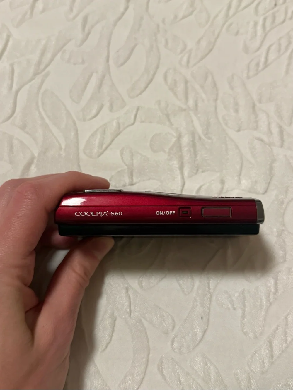 Nikon Coolpix S60 10MP Digital Camera 5X VR Zoom Crimson Red + Battery + 8GB SD